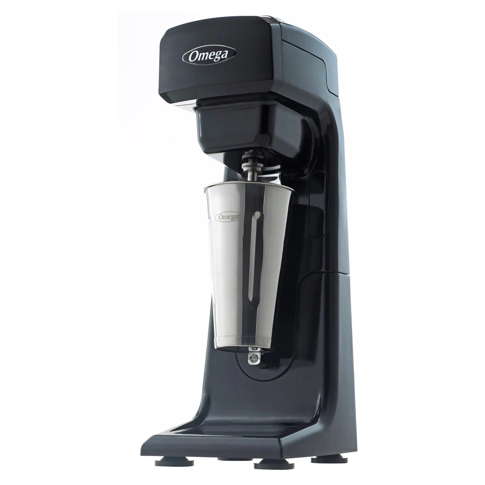 Omega Single Spindle Milkshake Maker with 28oz Stainless Steel Blending Cup, in Black (M1000)