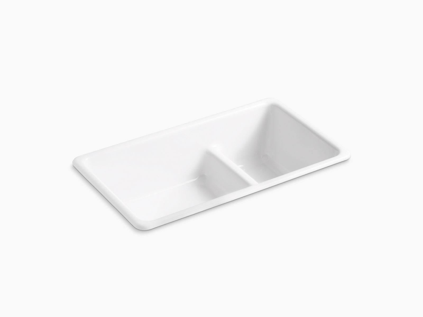 Kohler K-6625-0 Iron/Tones Kitchen Sink White