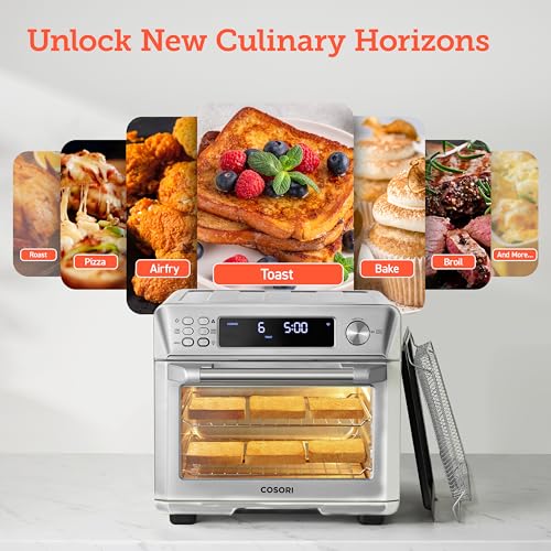 COSORI Smart 12-in-1 Air Fryer Toaster Oven Combo, Airfryer Convection Oven Countertop, Bake, Roast, Reheat, Broiler, Dehydrate