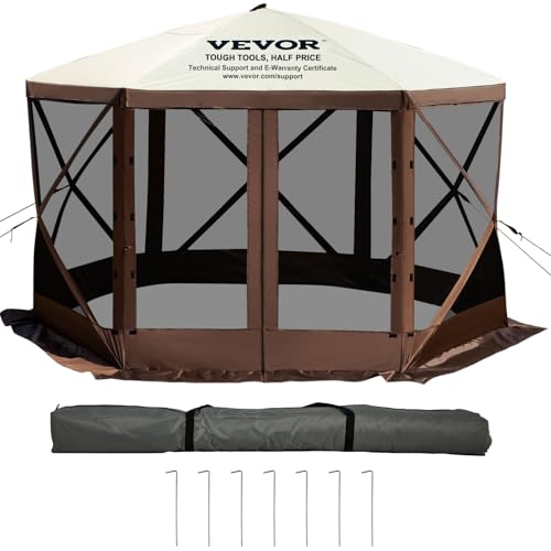 VEVOR Pop Up Gazebo Screen Tent, Pop-Up Instant Gazebo Tents with Mosquito Netting Outdoor Canopy