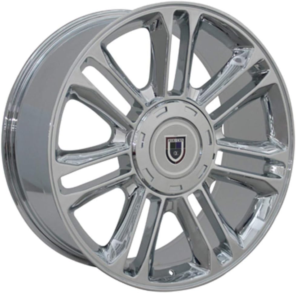 Partsynergy Replacement For 22" Rim Fits 1999-2018 Cadillac Escalade - CA83 Chrome 22x9 Aluminum Wheel