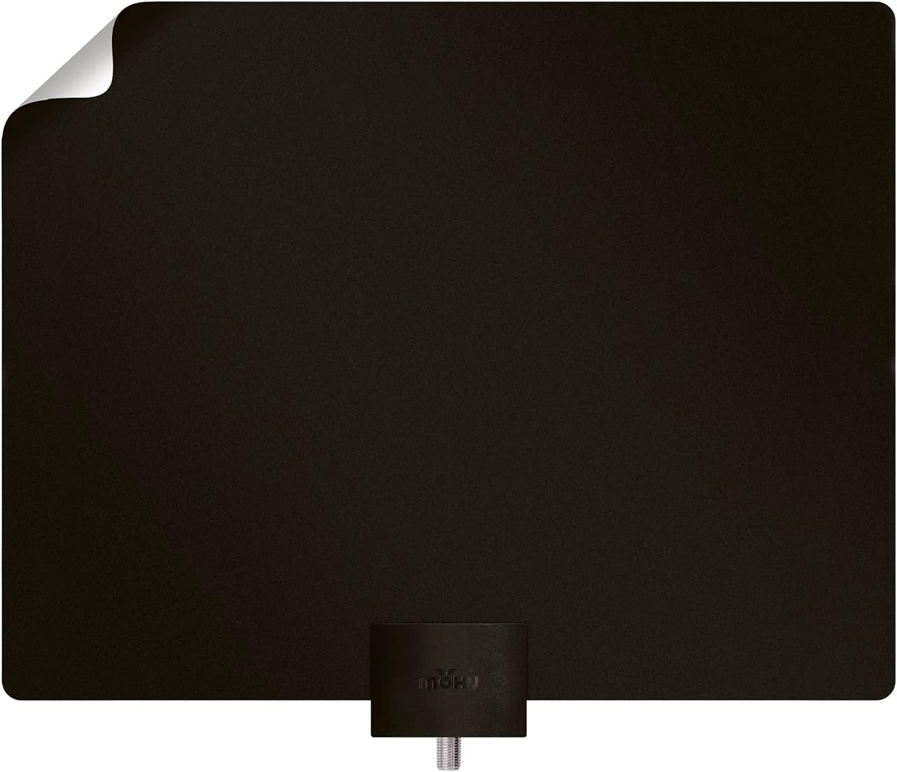 Mohu Leaf Ultimate V3 Amplified Indoor HDTV Antenna, Signal Indicator, 60-Mile Range, UHF/VHF Multi-Directional, Paper-Thin, 16 ft. Coaxial Cable