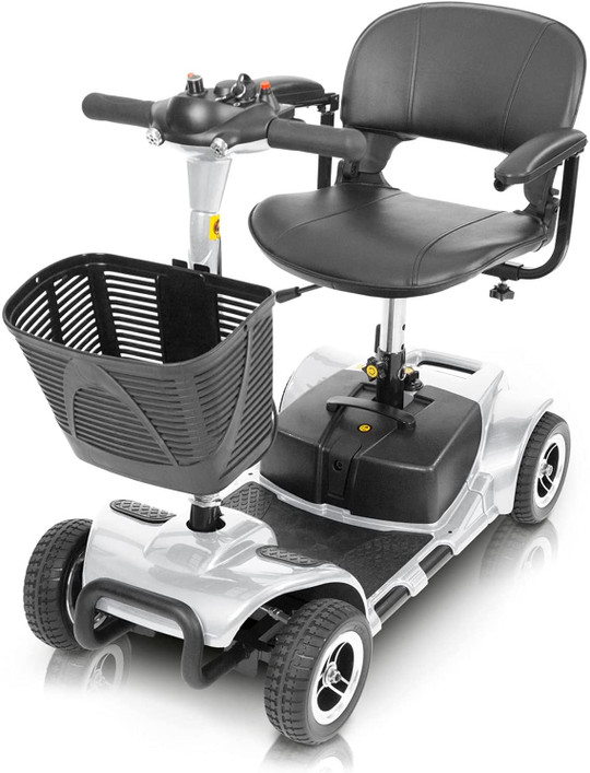 Vive 4 Wheel Mobility Scooter - Electric Powered Wheelchair Device - Compact Heavy Duty Mobile for Travel, Adults, Elderly