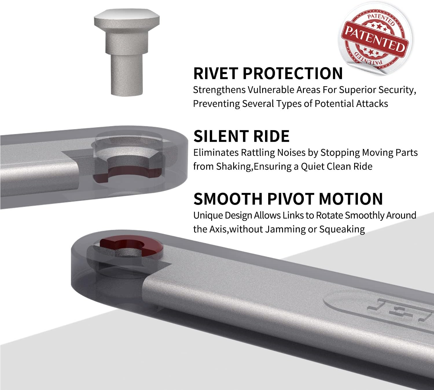 RBRL Compact Folding Bike Lock - Bike Locks Heavy Duty Anti Theft- High Security Bicycle Lock