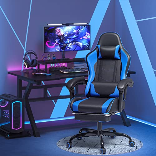Homall Gaming Chair, Video Game Chair with Footrest and Massage Lumbar Support