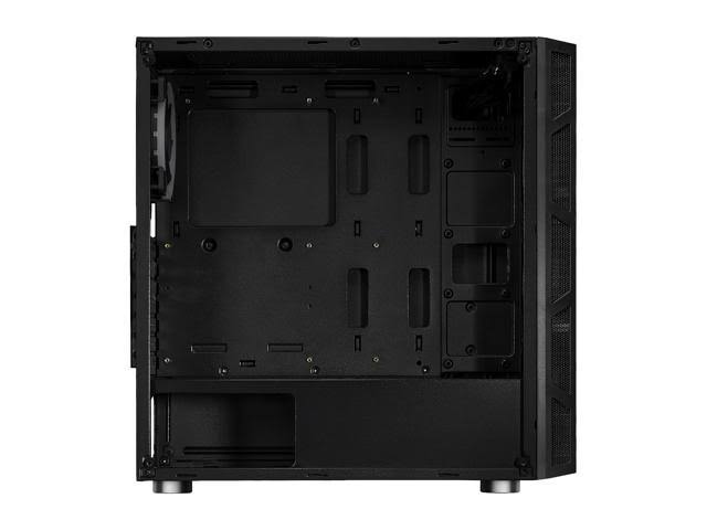 Rosewill ATX Mid Tower Gaming PC Computer Case with Dual Ring Blue LED Fans 360