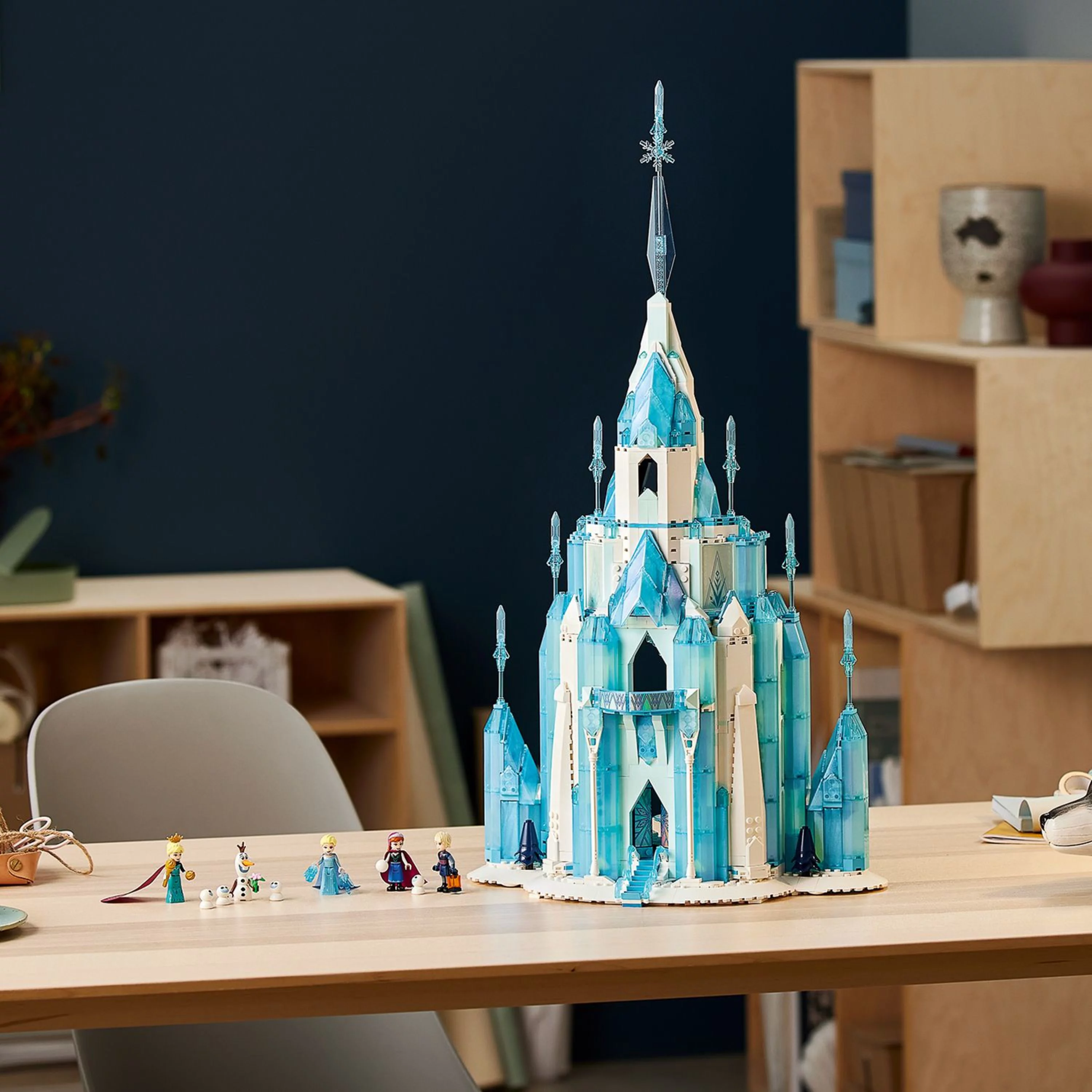 LEGO Disney Princess The Ice Castle Building Toy 43197, with Frozen Anna and Elsa Mini Doll Figures and Olaf Figure, Disney Castle Kit to Build