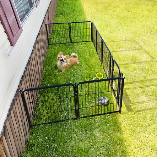 FXW Rollick Dog Playpen for Yard, RV Camping, 32 inch 16 Panels for Small and Medium Dogs│Patented