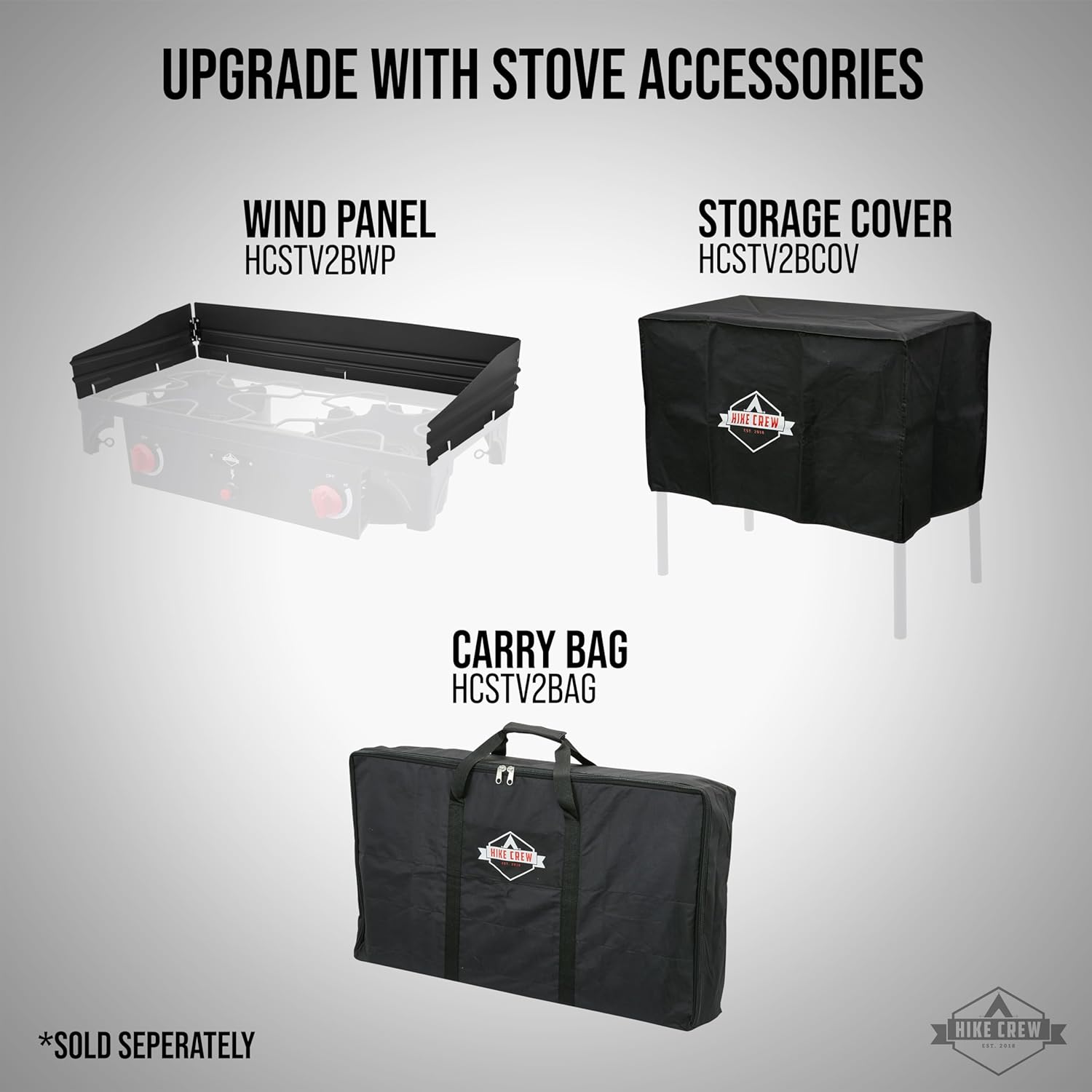 Hike Crew Auto Ignition Double-Burner Outdoor Gas Stove | 150,000 BTU Portable Propane-Powered Cooktop with Blue Flame Control, Removable Legs