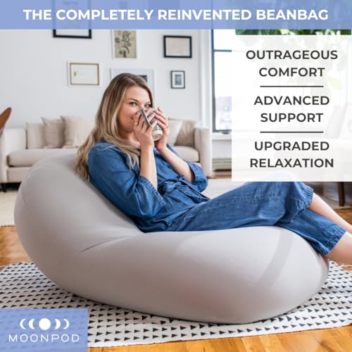 The Moon Pod Bean Bag Chair - Large, Modern Beanbag for Adults