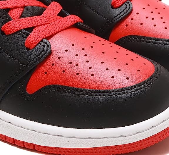 Men's Jordan 1 Mid "Alternate Bred" Black/Fire Red/White (DQ8426 060) - 8.5 - Curated Treasures Market