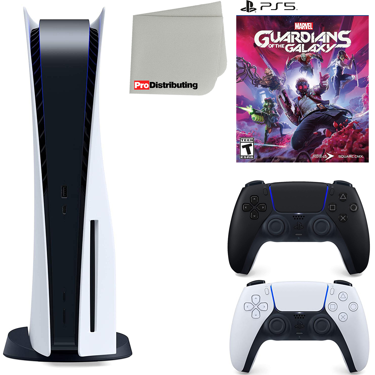 Sony Playstation 5 Disc Version (Sony PS5 Disc) with Midnight Black Extra Controller