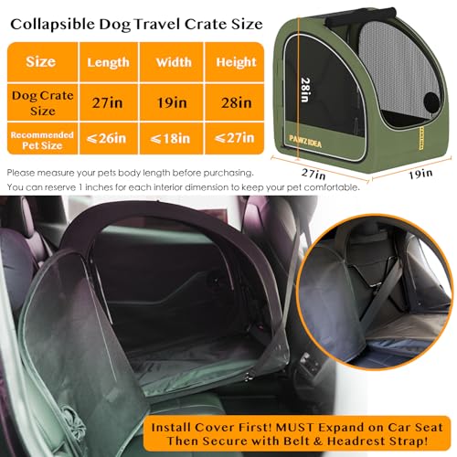 PAWZIDEA Dog Stroller for Large Dogs, Pet Stroller with Detachable Carrier for Portable Dog Crate for Car Seat, Foldable Dogs Jogger Strollers