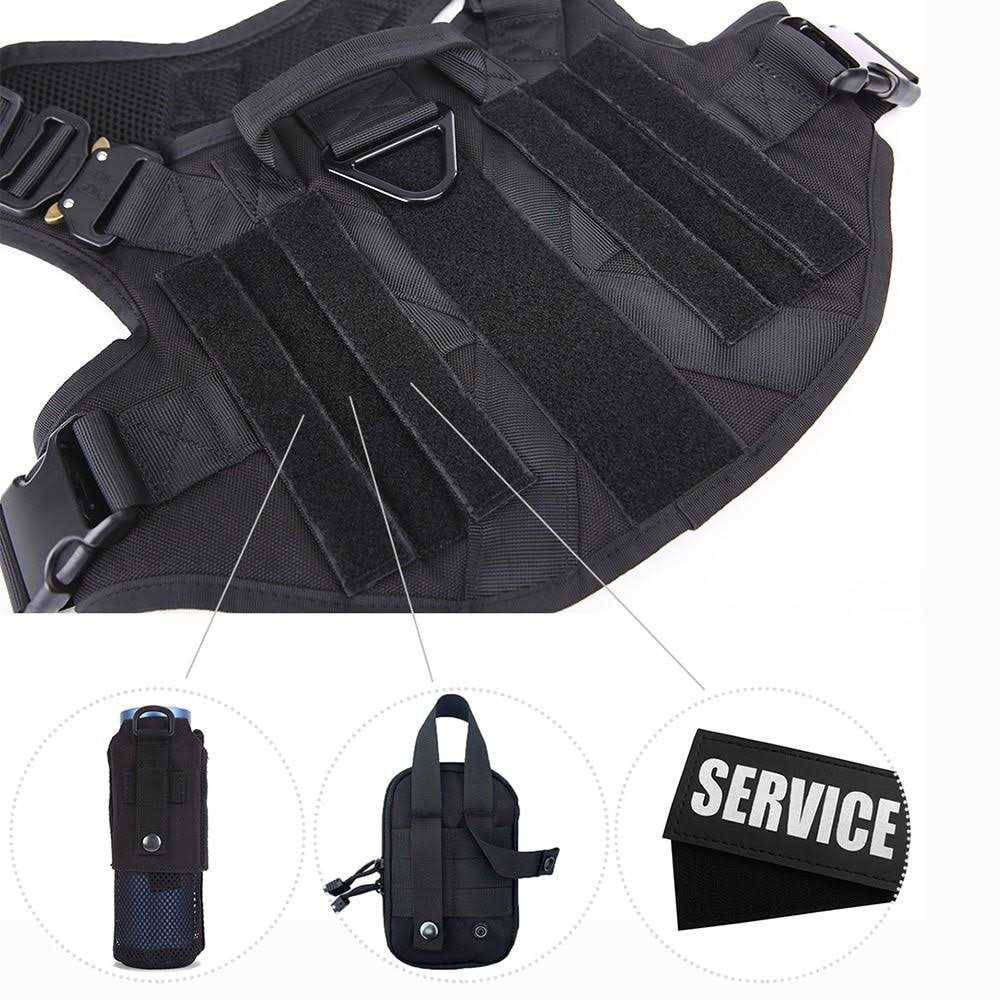 Icefang Tactical Dog Harness Size,2X Metal Buckle,Working Dog MOLLE Vest with Handle,No Pulling Front Leash Clip,Hook and Loop Panel