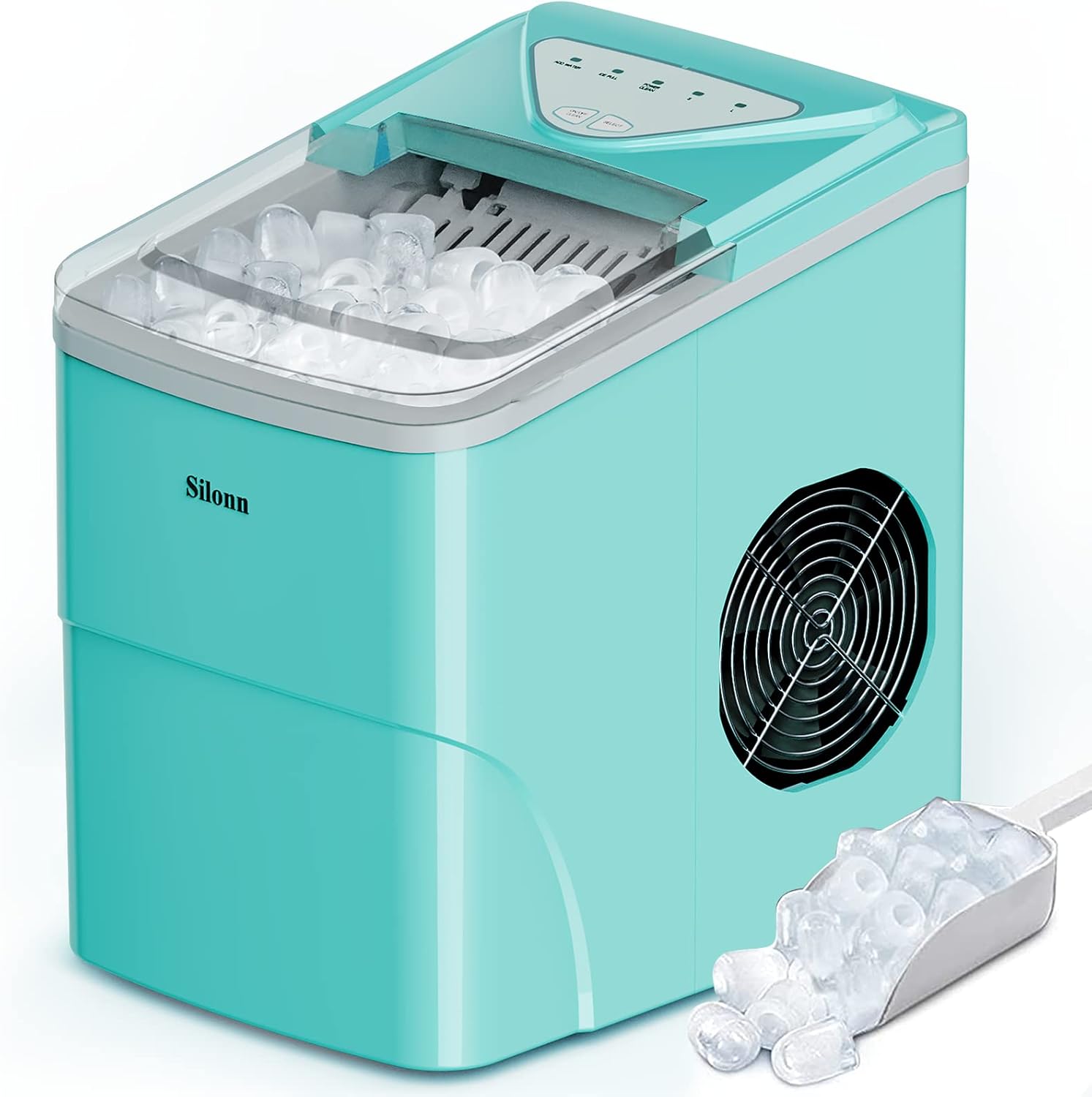Silonn Ice Makers Countertop, 9 Cubes Ready in 6 Mins, 26lbs in 24Hrs & Brita Standard Water Filter Replacements for Pitchers and Dispensers