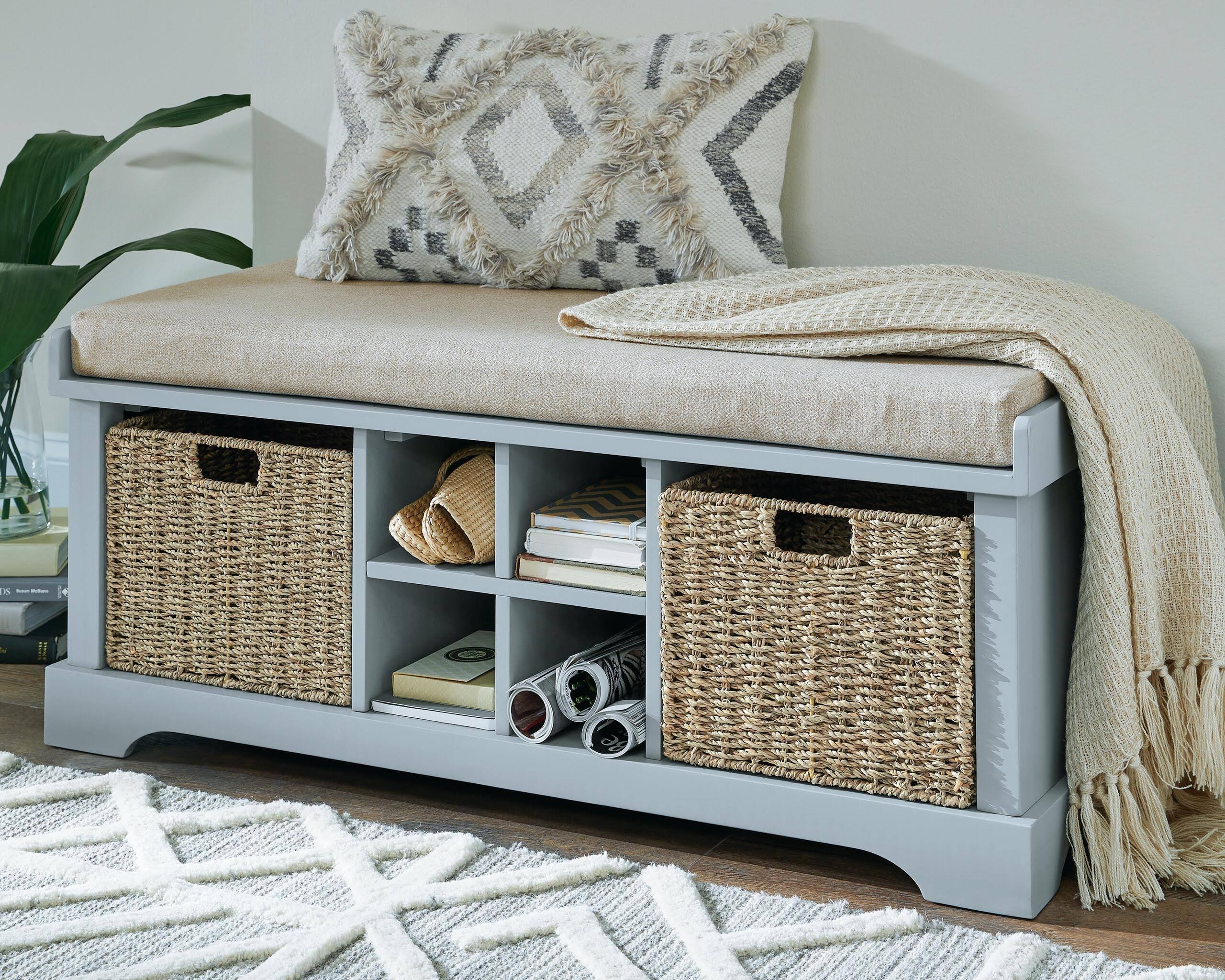 Dowdy Storage Bench (Gray) by Ashley Furniture