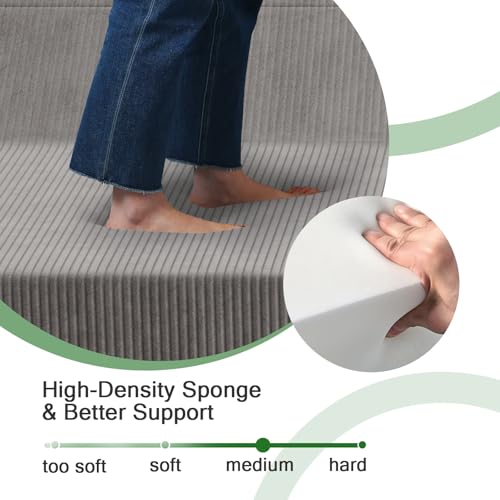 COMAX Folding Sofa Bed, Convertible Chair Bed Corduroy 3-in-1 Foldable Floor Couch with High-Density Foam, Futon Sofa Sleeper Mattress