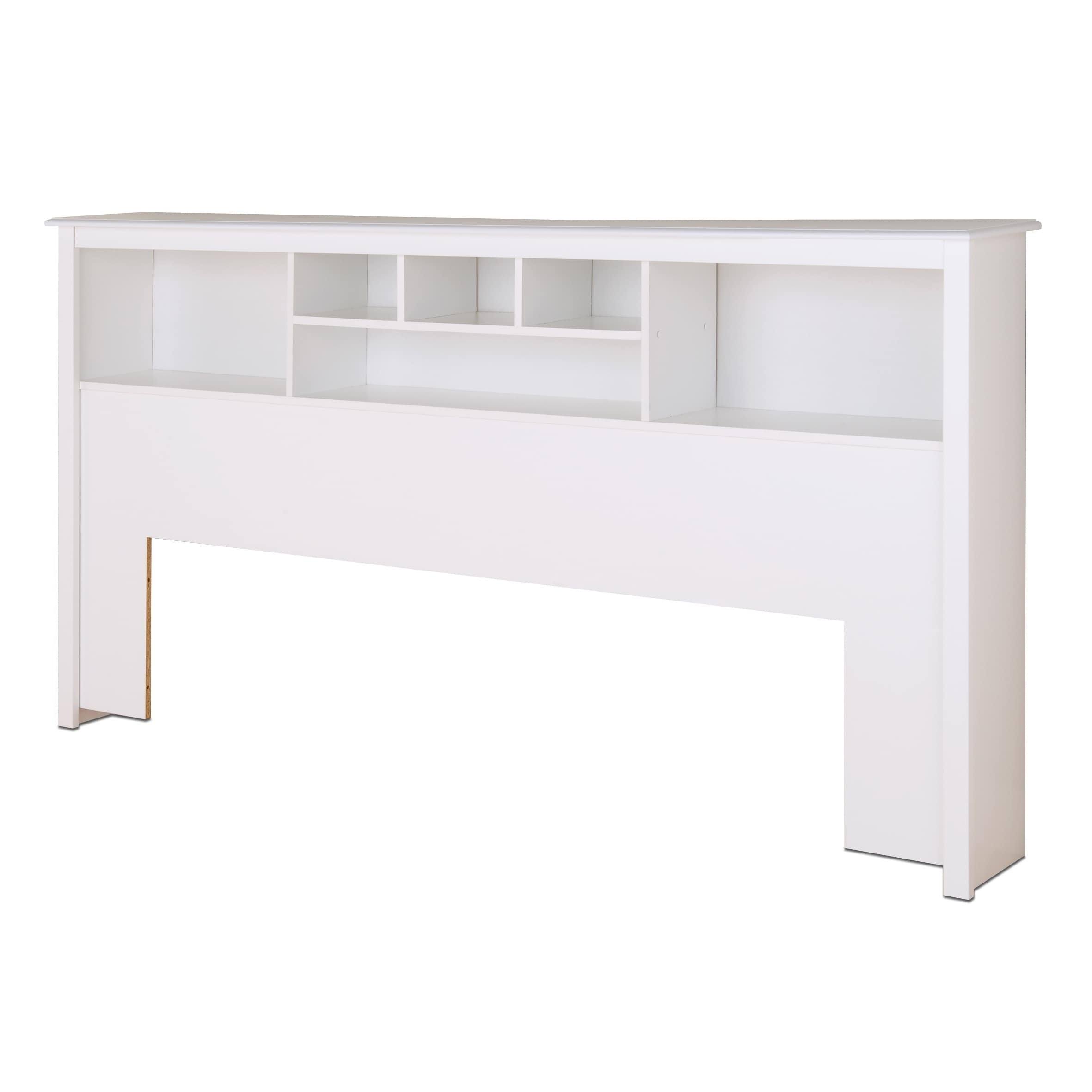 Prepac Manufacturing King Size Bookcase Headboard, White