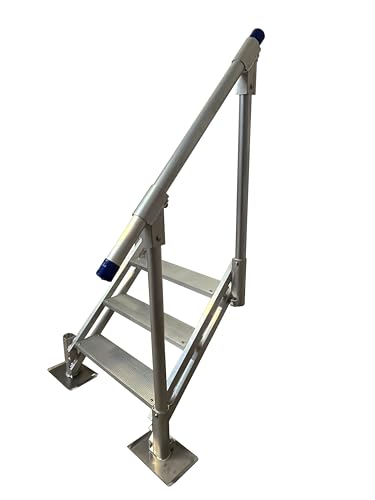 Patriot Docks Aluminum Dock Stairs (2 Step w/ 1 Handrail) (10922)