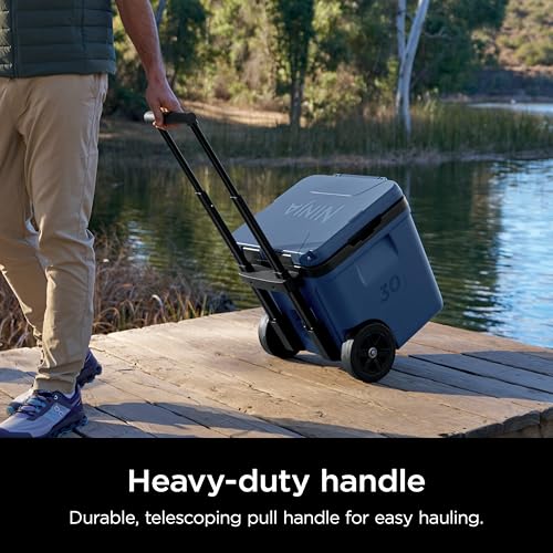 Ninja FrostVault 45qt Wheeled Cooler with Dry Zone, Integrated Fridge-Temp Dry Storage Drawer, Premium Heavy-Duty Insulated Cooler