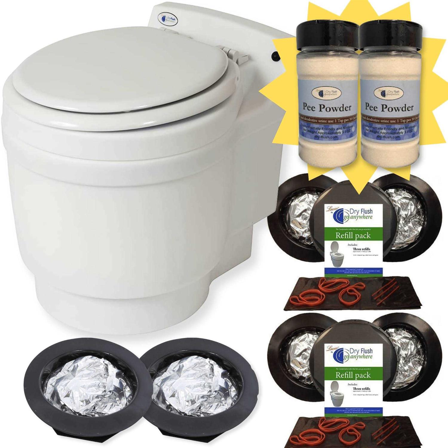 Laveo by Dry Flush Portable Waterless Toilet - Sports Supplies Online Store