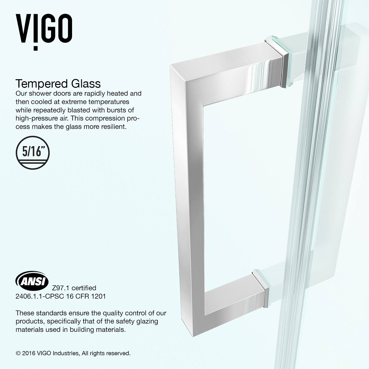 Vigo VG6072CHCL28 Clear Glass/Chrome Soho 28x22 Frameless Shower Door