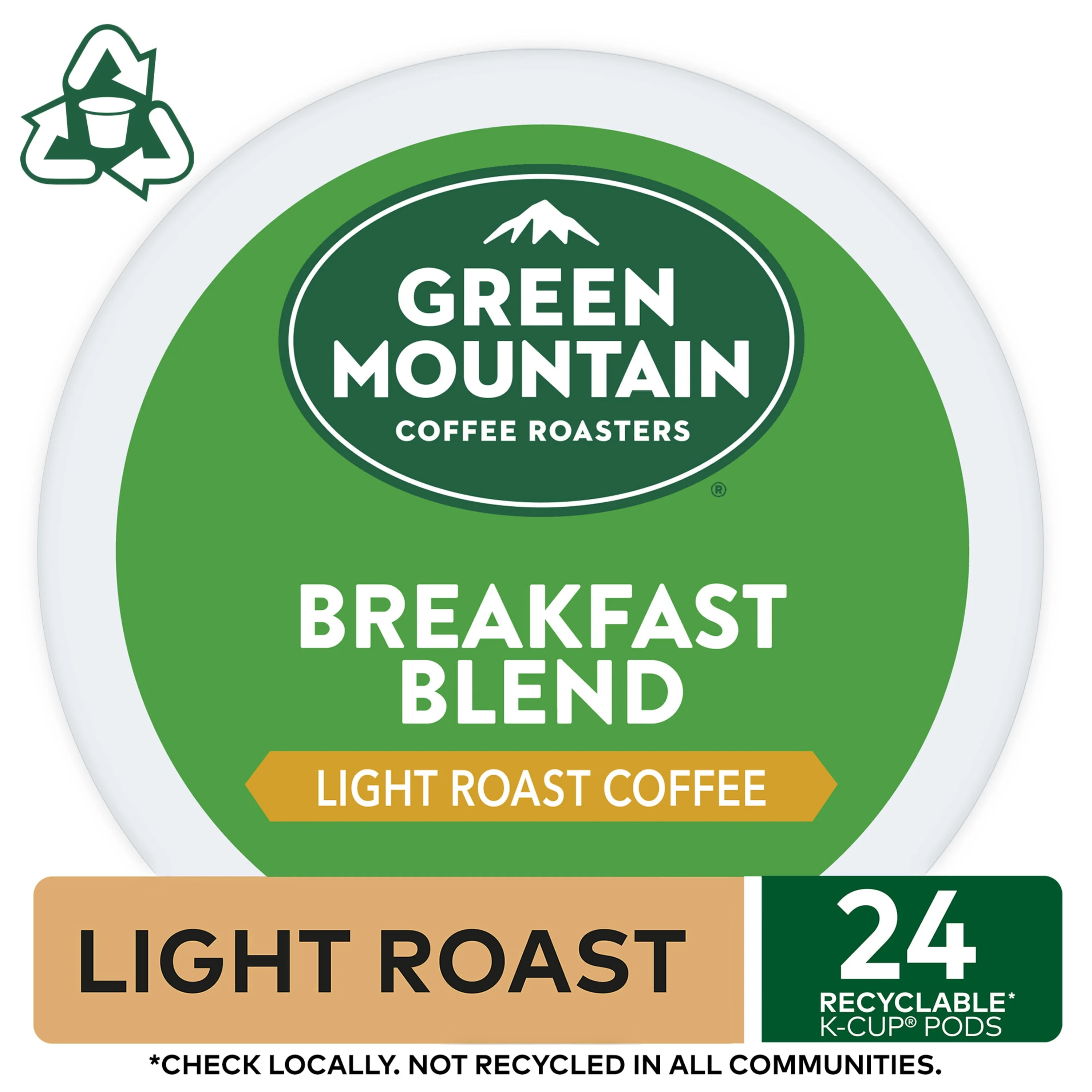 Green Mountain Coffee Roasters, Breakfast Blend Light Roast K-Cup Coffee Pods, 24 Count