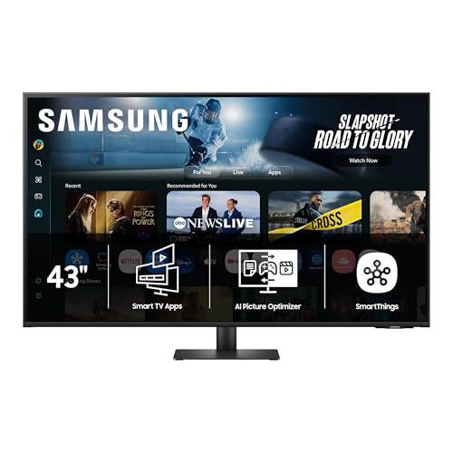 Samsung 43&rdquo; Smart Monitor M7 (M70F) 4K UHD Display, Samsung Vision AI, Smart TV Apps, Gaming Hub, USB-C, HDMI and USB-A, Black, LS43FM702UNXZA