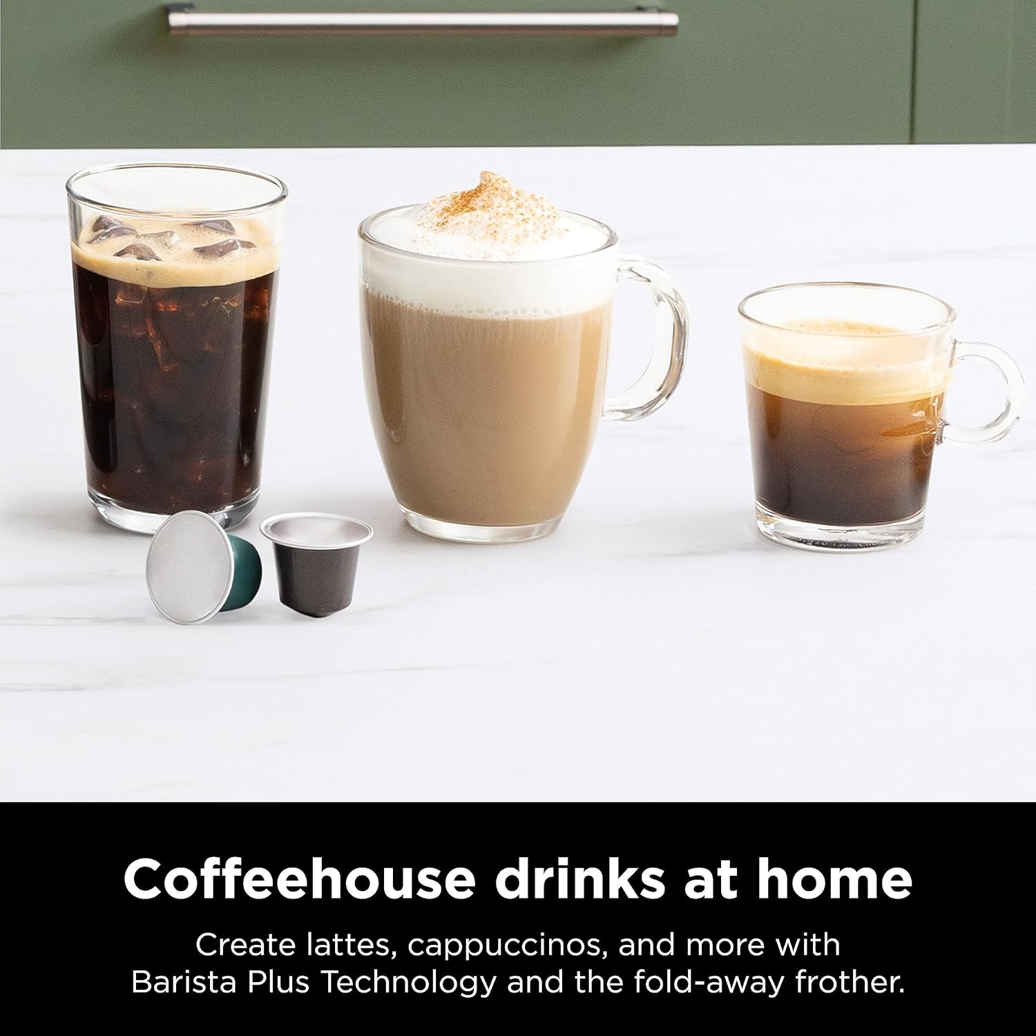 Ninja CFN601 Espresso & Coffee Barista System, 3 Espresso Brew Styles, Single-Serve Coffee & Nespresso Capsule Compatible, 12-Cup Carafe