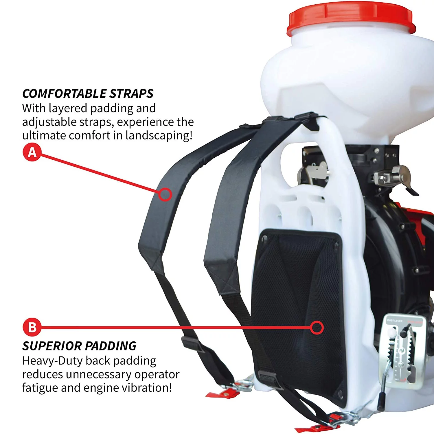TOMAHAWK Motorized 4 Gallon Fertilizer Broadcast Spreader, Spreader Only