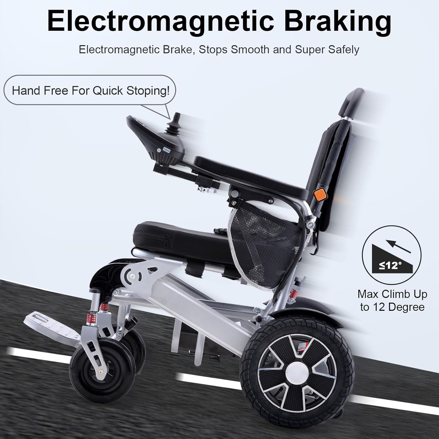 Electric Wheelchair for Adults, 15 Miles Long Travel Range