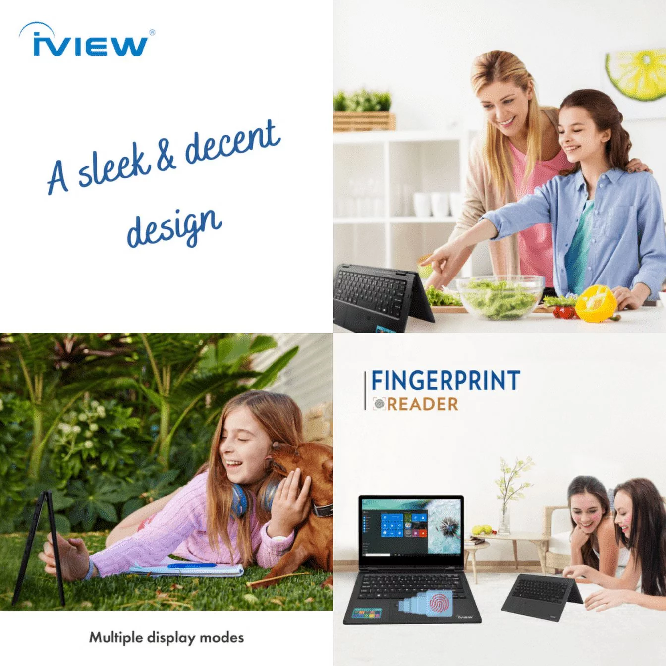 IVIEW-Maximus IV Ultra-Slim 11.6" 360° Convertible Laptop, Touch Screen, 1920 × 1080 High Resolution, 4GB/64GB Wins 10 Pro