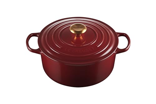 Le Creuset Enameled Cast Iron Signature Round Dutch Oven, 5.5 qt., Cerise