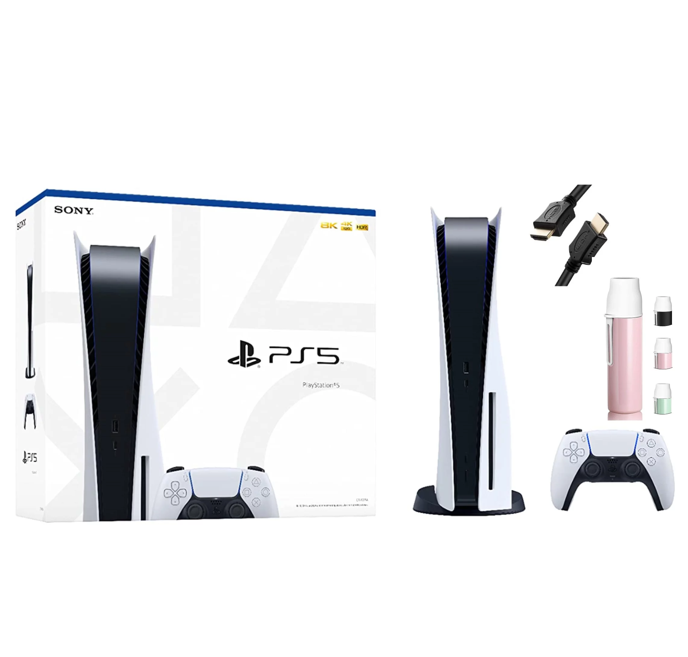 Playstation 5 Sony PS5 Disc Version Gaming Console - x86-64-AMD Ryzen Zen 8 Cores CPU, AMD Radeon RDNA, 4K UHD Blu-Ray, 16GB GDDR6 Memory