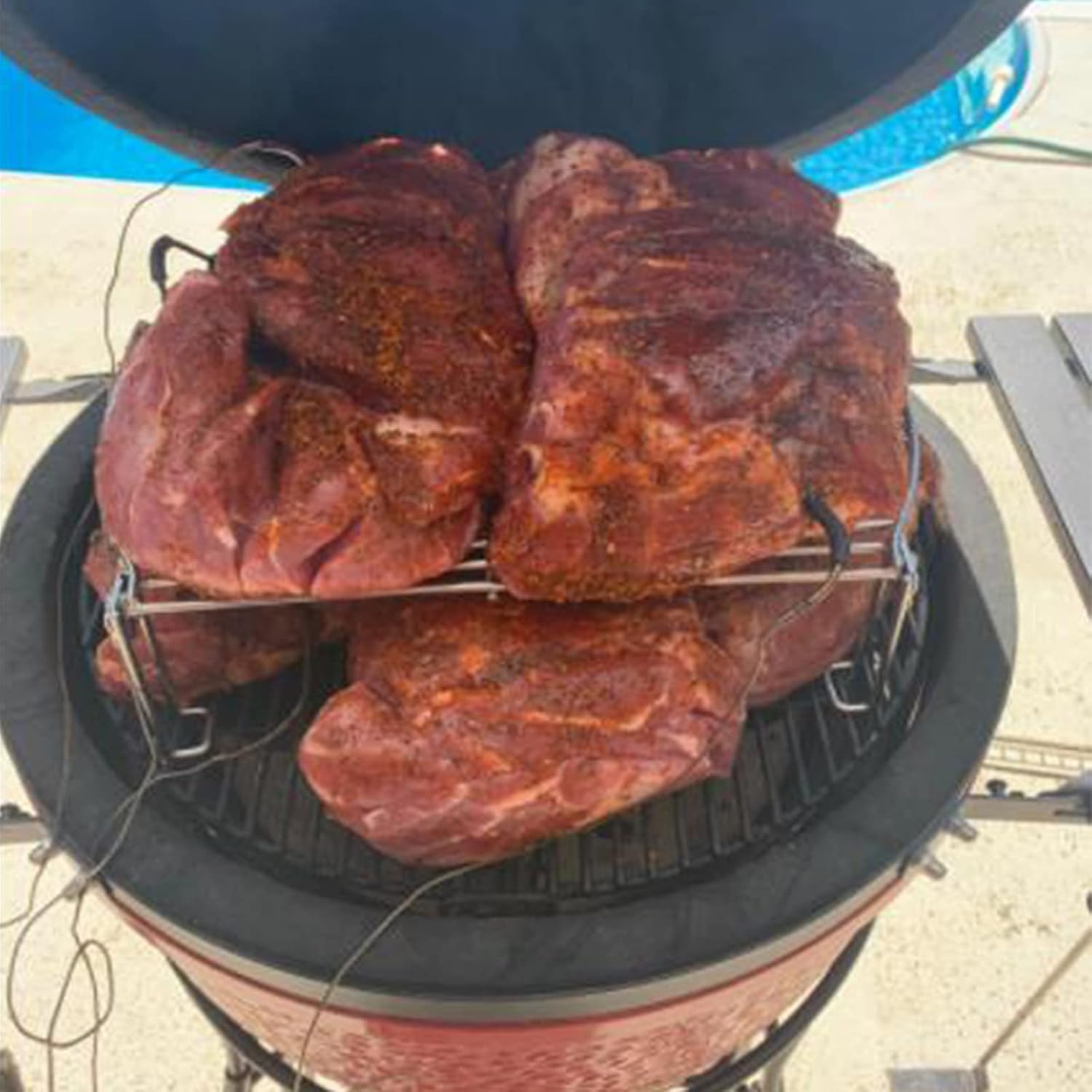 Dracarys Grill Stack Rack for Big Green Egg Stainless Steel BBQ Lover Gifts Fit Large & XL Big Green Egg, Kamado Joe,18" or Bigger Diameter Grill