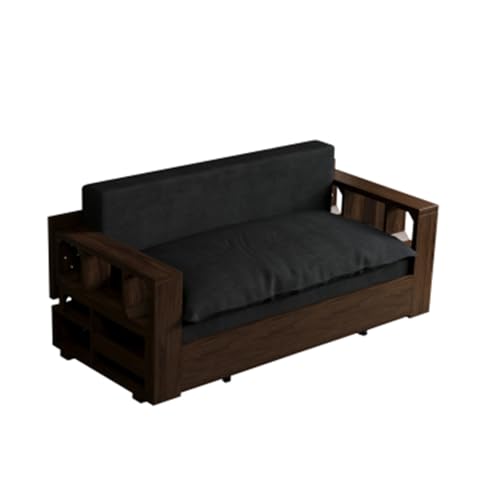 3 in 1 Convertible Sleeper Sofa Bed,Loveseat Couch with Pull Out Bed,Small 2 Seat Futon Sofa Bed Convertible Office Desk,Modular Sofa,Velvet,52.40''