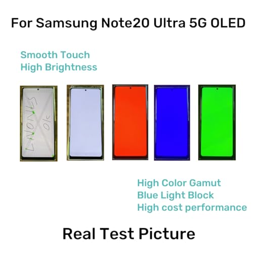 LNONLS OLED for Samsung Galaxy Note20 Ultra 5G LCD Display Screen Assembly Replacement for Samsung Note 20 Ultra Touch Digitizer Screen with Frame