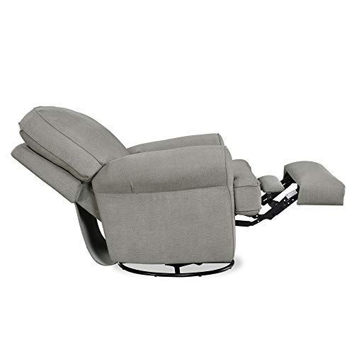 Baby Relax Kenzie Swivel Glider Recliner Chair, Nursery Furniture, Gray