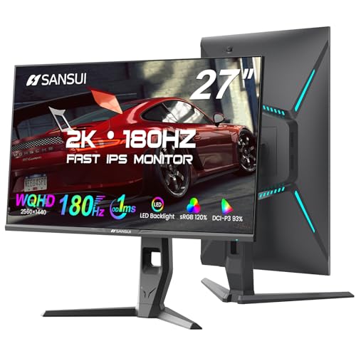 SANSUI 32 Inch Curved 240Hz Gaming Monitor High Refresh Rate, FHD 1080P Gaming PC Monitor HDMI DP1.4, Curved 1500R, 1Ms MPRT, HDR,Metal Stand
