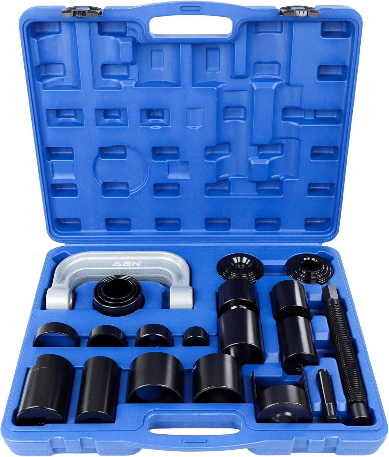 ABN 21 Piece Ball Joint Kit - Upper and Lower Automotive Ball Joint Press Removal Tool Kit - Includes Carrying Case