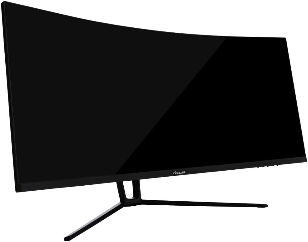 Nixeus EDG 34” Ultrawide 3440 x 1440 AMD Radeon FreeSync Certified 144Hz 1500R Curved Gaming Monitor with Tilt Only Stand (NX-EDG34S)