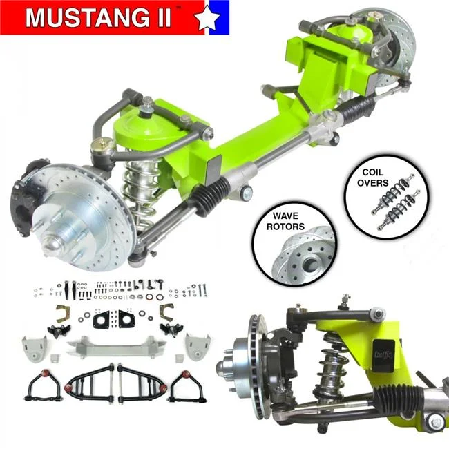 Helix Suspension Brakes & Steering  IFS Coilover Shock 2 in. Drop 5 x 4.75 Manual Right Hand Drive Rack for 1934-1936 Chevy Master Mustang II