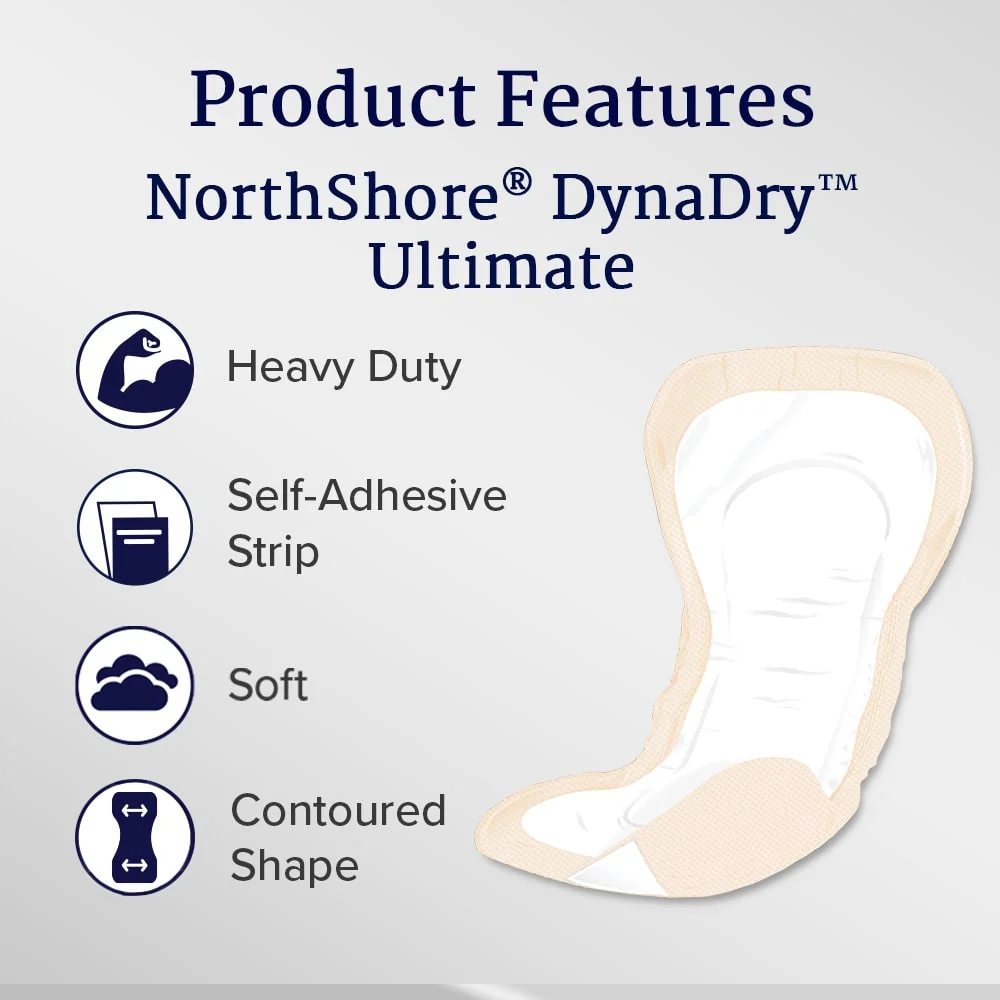 NorthShore DynaDry Pads, Ultimate, Case/120 (6/20s)