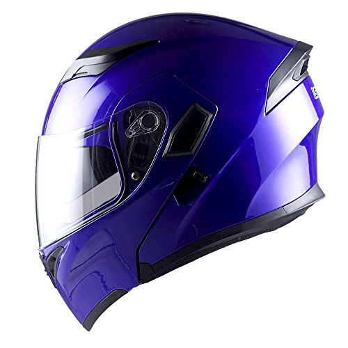 1Storm Motorcycle Modular Full Face Helmet Flip up Dual Visor Sun Shield: HB89