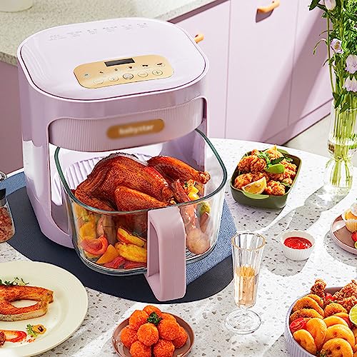 4.5l/1.1 Gallon Air Fryer Household Automatic Glass Visual Air Fryer Multi-function Touch Screen Oil-free Electric Fryer