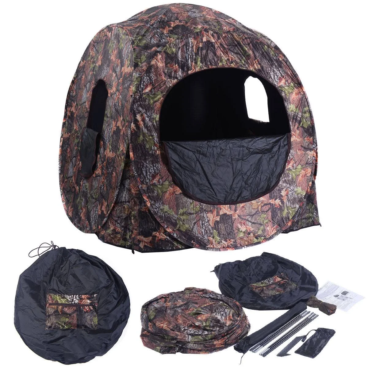 Portable Pop Up Ground Camo Blind Hunting Enclosure