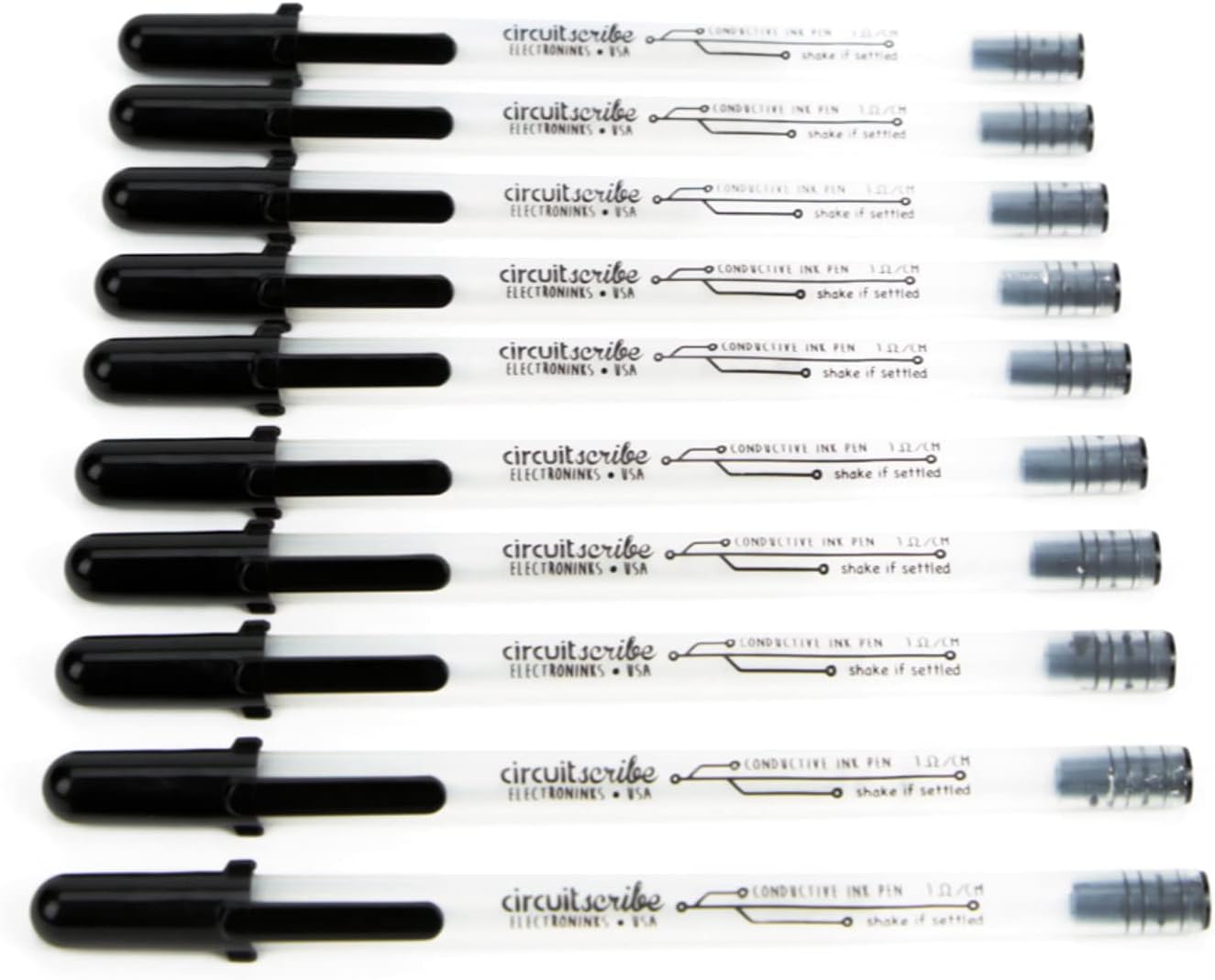 Circuit Scribe Non-Toxic Conductive Ink Pen for Kids Circuit Building Set | Silver Ink Rollerball Point Pen Kit, Science Experiments
