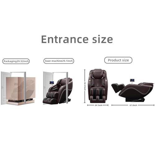 Massage Chair Full Body, Zero Gravity Massage Recliner Chairs with Hip Heat, Foot Massage and Air Massage System for Touch Screen Controller