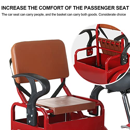 Outroad Adult Tricycle, 16 inch Cruiser Trike, Foldable Bicycle for Elderly 3 Wheel Bikes with Back,Cargo Basket and Comfortable Seat for Seniors