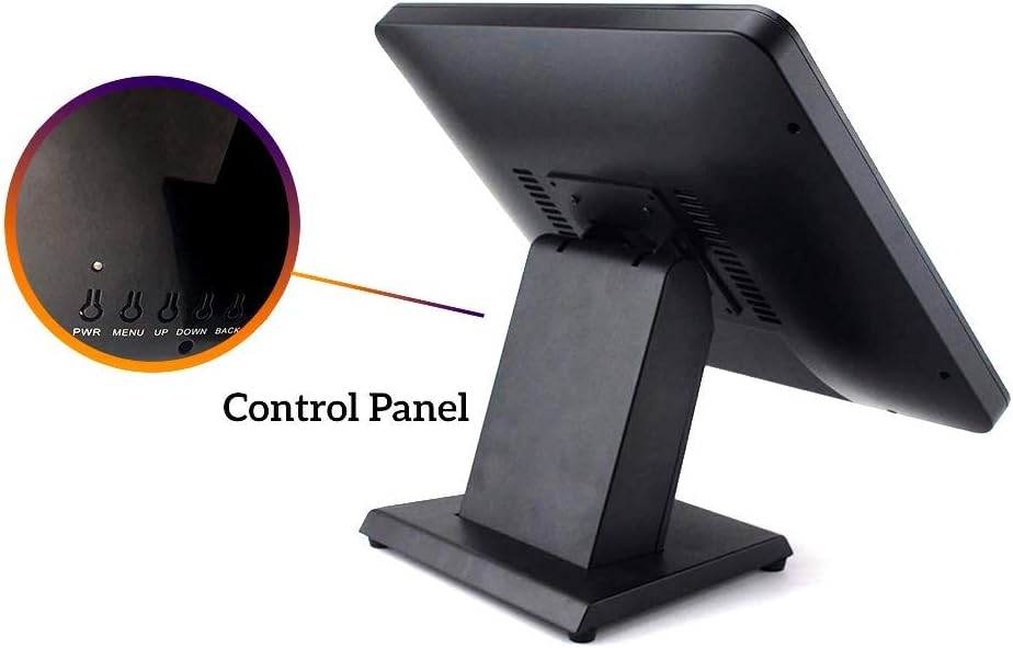 17-Inch Capacitive LED Backlit Multi-Touch Monitor, True Flat Seamless Design Touchscreen, VGA and HDMI Input, for Office, Retail, Restaurant, Bar